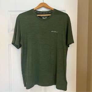 Eddie Bauer Motion Freedry Shirt Men’s Size Medium Hunter Green Short Sl…